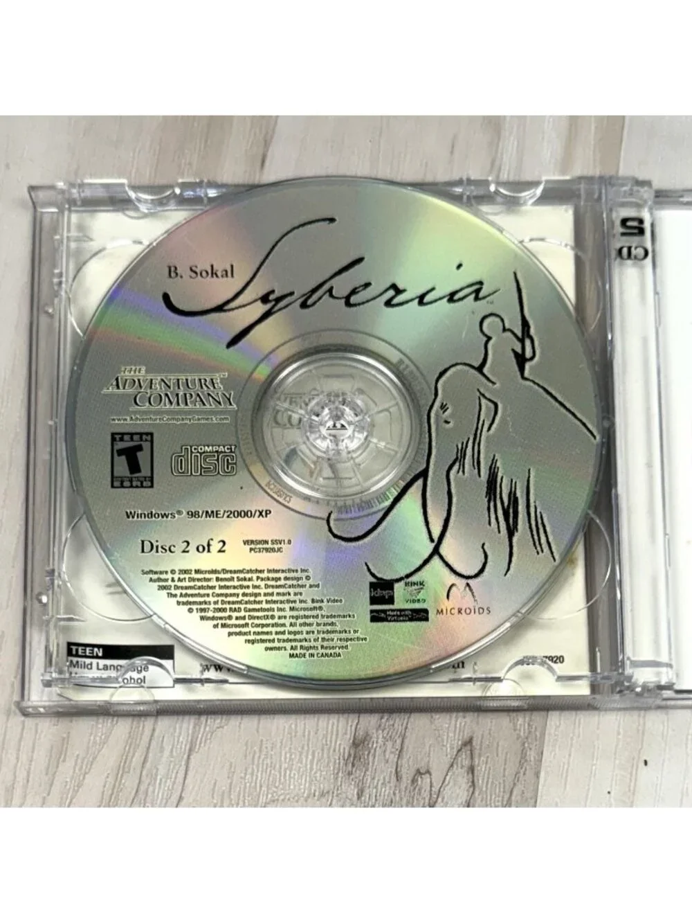 VTG Lot 3 PC CD-Rom Video Games B Sokal Syberia Schizm Sid Meier's Civilization